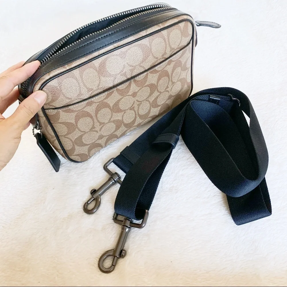 NWT Authentic Coach Unisex Signature Xbody Camera Bag